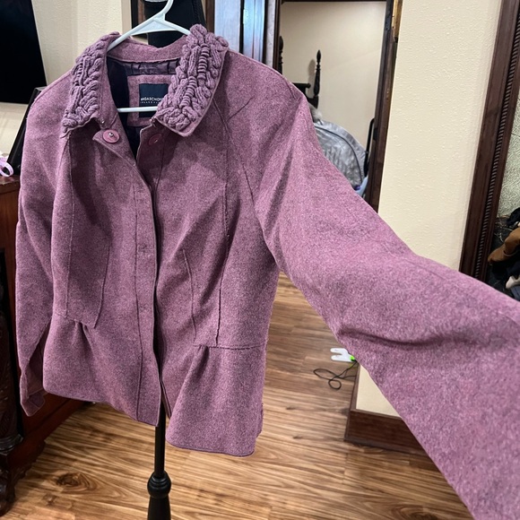 Magaschoni Purple Blazer with Textured Collar - Picture 2 of 6